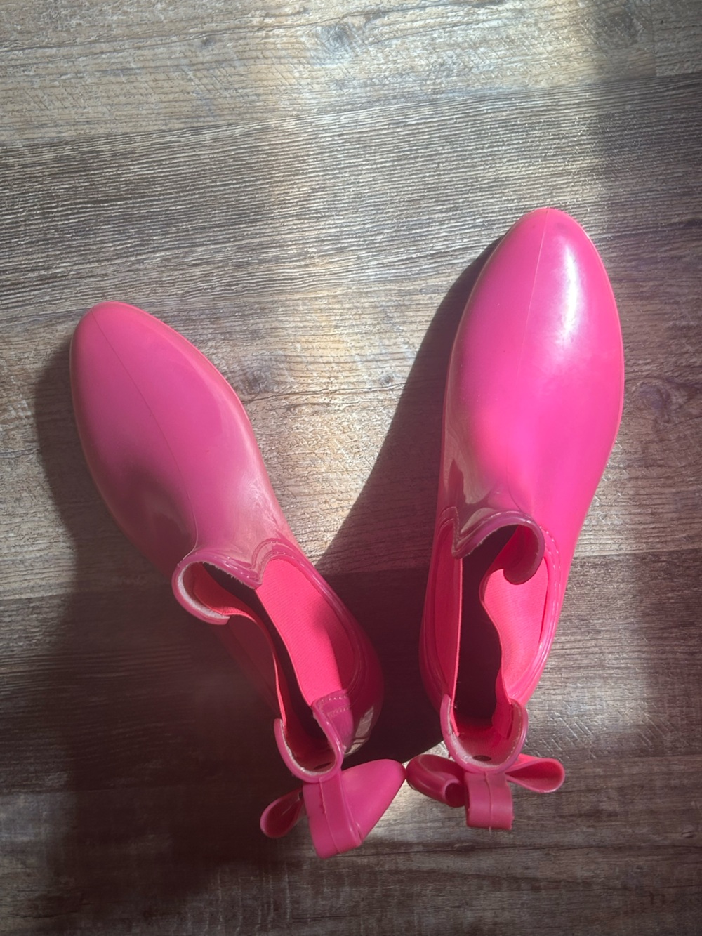 Catherine Maladrino Women’s Pink Waterproof Chelsea Rain Boots